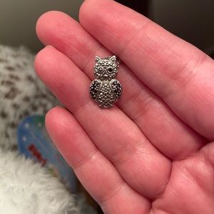 Silver owl necklace